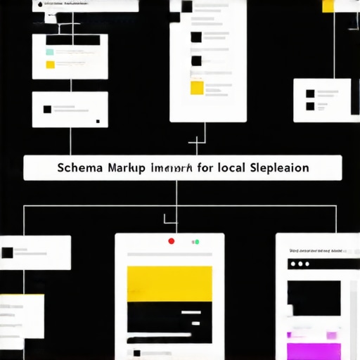 Diagram illustrating schema markup application for local business listings