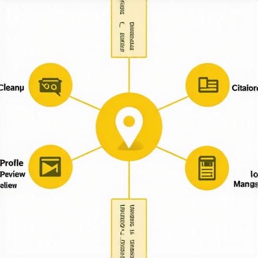 Visual diagram showing key components for effective local SEO map pack ranking in 2026.