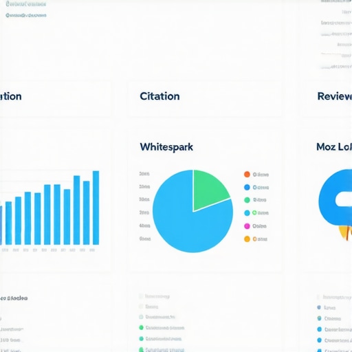 Screenshot of local SEO tools dashboard displaying citation and review management metrics.