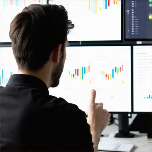 Analyzing Local SEO Data for Map Ranking A person reviewing maps and SEO analytics on computer screens