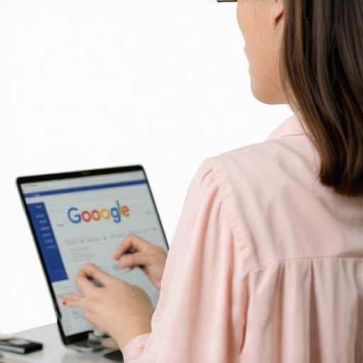 Optimizing Google My Business Profiles for 2026 Business owner updating GMB profile with keywords and images.