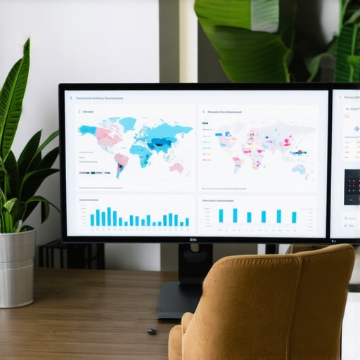 A computer screen displaying local map pack ranking data with charts and maps