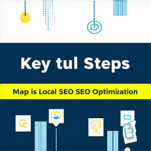 Infographic showing steps to optimize Google My Business, local keywords, citations, and engagement for 2026 map pack