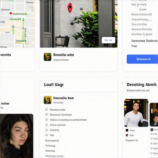 Screenshot of Google My Business dashboard highlighting local keywords, reviews, and profile optimization