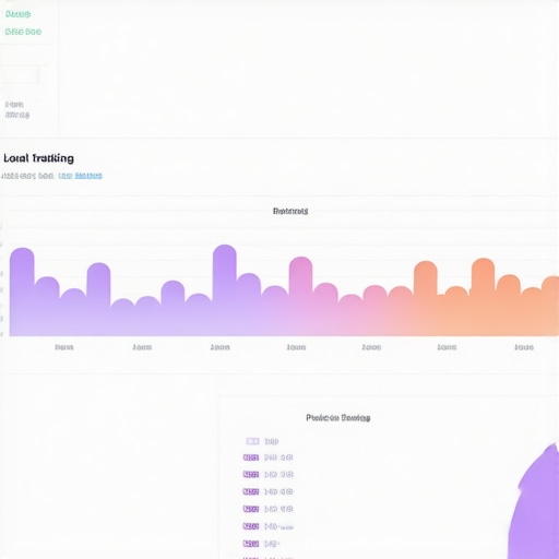 Local Rank and Engagement Dashboard Screenshot of BrightLocal's local rank tracking dashboard with analytics data